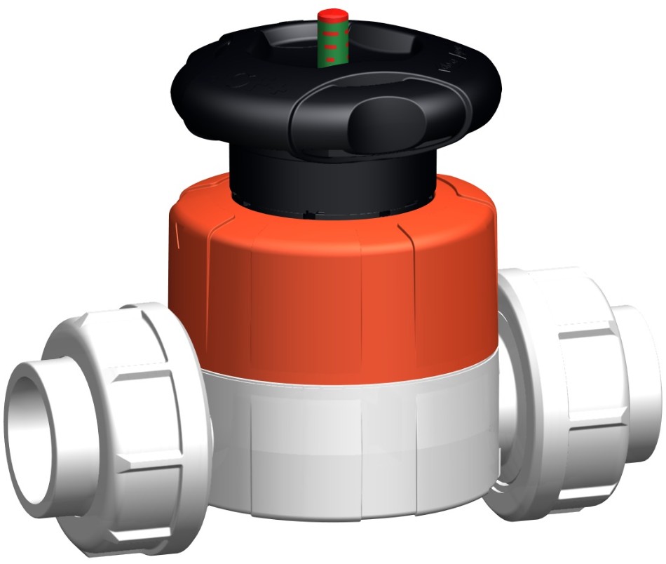 PVDF标准型隔膜阀带焊接承插端公制
