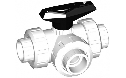 PVDF标准型三通球阀