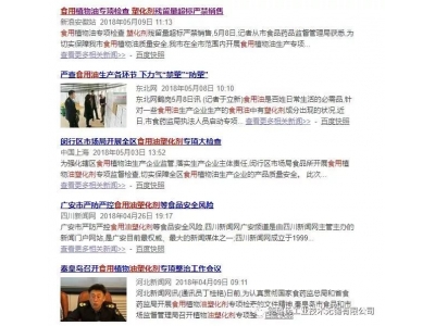 资讯 | 全国多地对食用油企业进行塑化剂专项检查，您还没有选择“食品级软管”吗？